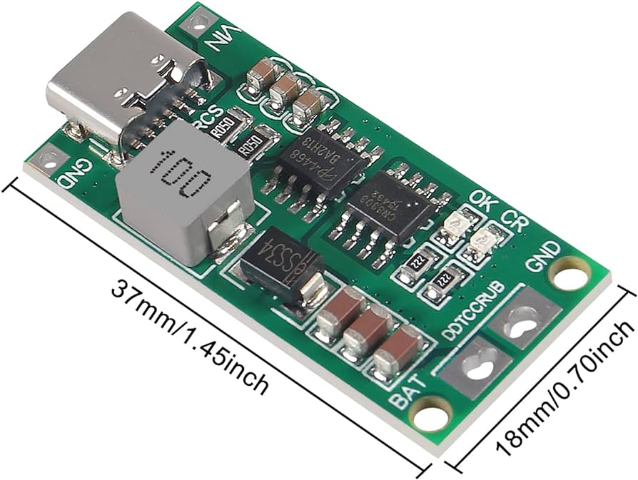 4S 4A Type C 16.8V Step-Up Boost LiPo Polymer Li-Ion Charger 14.8Vdc ...